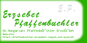 erzsebet pfaffenbuchler business card